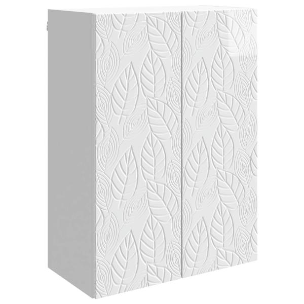 Wandschrank 66 x 34,5 x 90 cm Holzwerkstoff Hochglanz Weiß