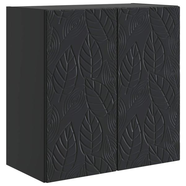 Wandschrank 59 x 31 x 60 cm Holzwerkstoff Schwarz