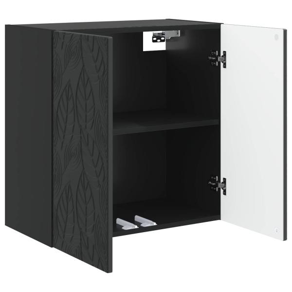 Wandschrank 59 x 31 x 60 cm Holzwerkstoff Schwarz