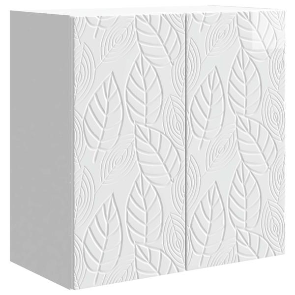 Wandschrank 59 x 31 x 60 cm Holzwerkstoff Hochglanz Weiß