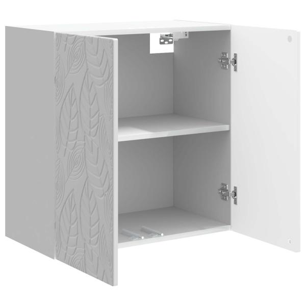 Wandschrank 59 x 31 x 60 cm Holzwerkstoff Hochglanz Weiß