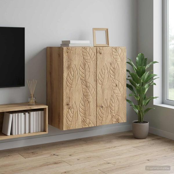 ARDEBO.de - Wandschrank 59 x 31 x 60 cm Holzwerkstoff Artisan-Eiche