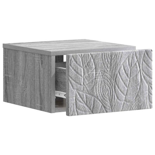 Wandmontierter Beistelltisch 2 stk. Grau Sonoma