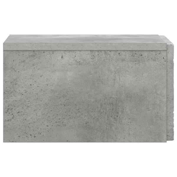 Wandmontierter Nachttisch Betongrau 49 x 34,5 x 20 cm