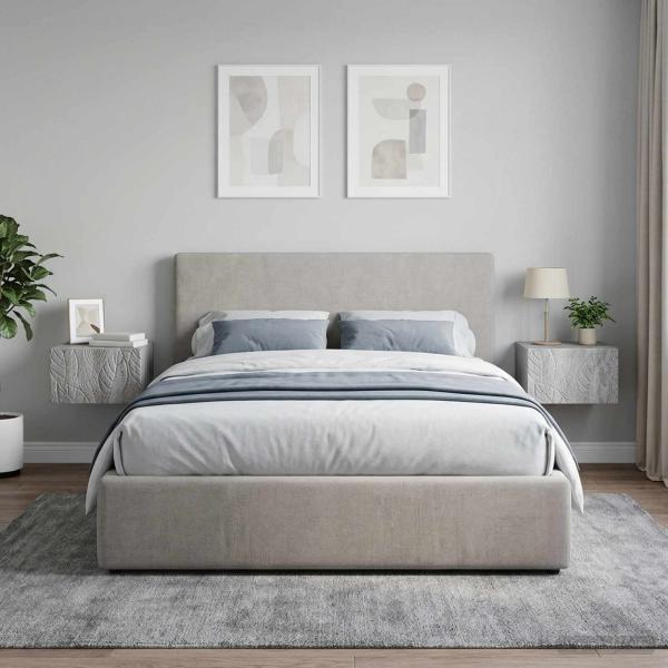 Wandmontierter Nachttisch 2 Stk. Sonoma-Grau 49 x 34,5 x 20 cm