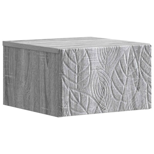 Wandmontierter Nachttisch 2 Stk. Sonoma-Grau 49 x 34,5 x 20 cm