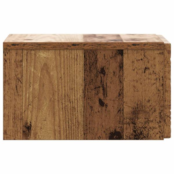 Wandmontierter Nachttisch Altholz 49 x 34,5 x 20 cm