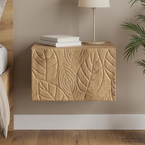 ARDEBO.de - Wandmontierter Nachttisch Artisan-Eiche 49 x 34,5 x 20 cm