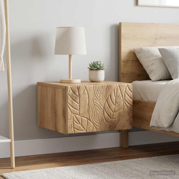 ARDEBO.de - Wandmontierter Nachttisch 2 stk. Artisan-Eiche