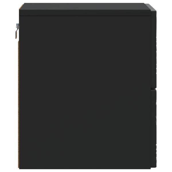 Wandmontierter Nachttisch Schwarz 34,5 x 33 x 40 cm