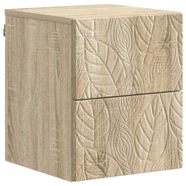 Wandmontierter Nachttisch Sonoma-Eiche 34,5 x 33 x 40 cm