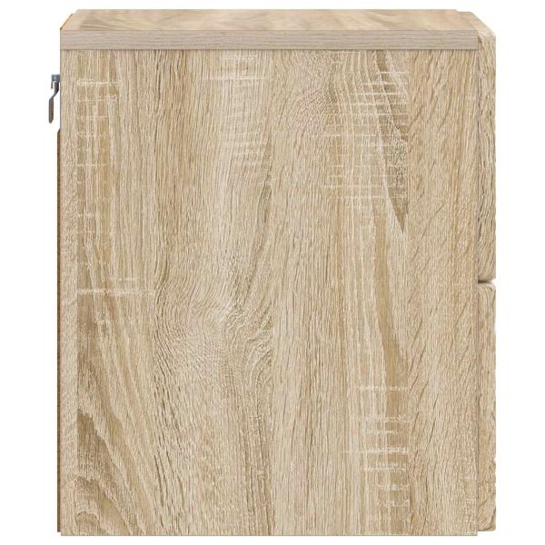 Wandmontierter Nachttisch Sonoma-Eiche 34,5 x 33 x 40 cm