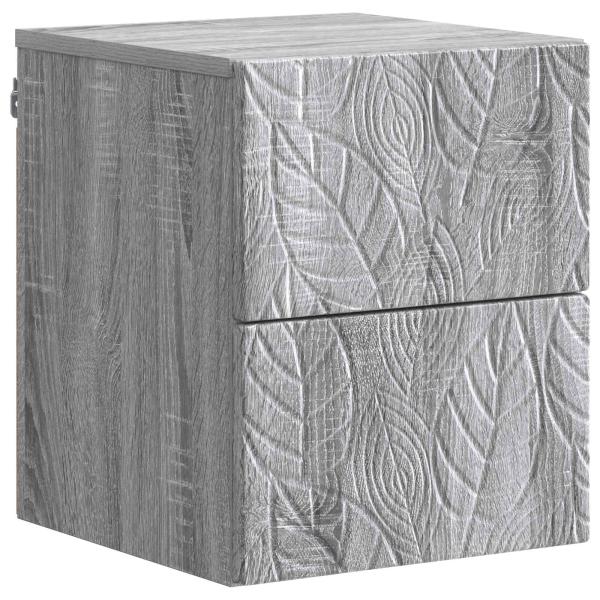 Wandmontierter Nachttisch Sonoma-Grau 34,5 x 33 x 40 cm