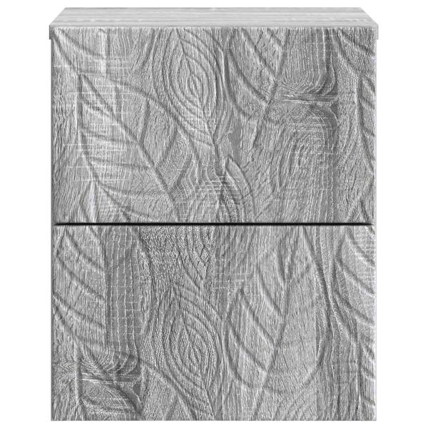 Wandmontierter Nachttisch Sonoma-Grau 34,5 x 33 x 40 cm