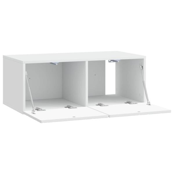 Wandmontierter TV-Schrank 59,5 x 41 x 30 cm Weiß Holzwerkstoff
