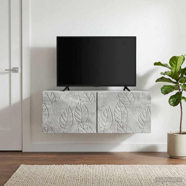 ARDEBO.de - Wandmontierter TV-Schrank 78,5 x 41 x 30 cm Betongrau