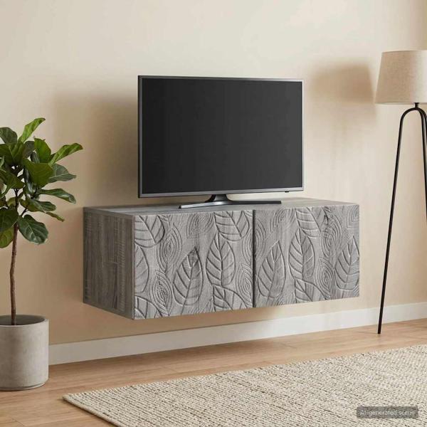 ARDEBO.de - Wandmontierter TV-Schrank 78,5 x 41 x 30 cm Grau Sonoma