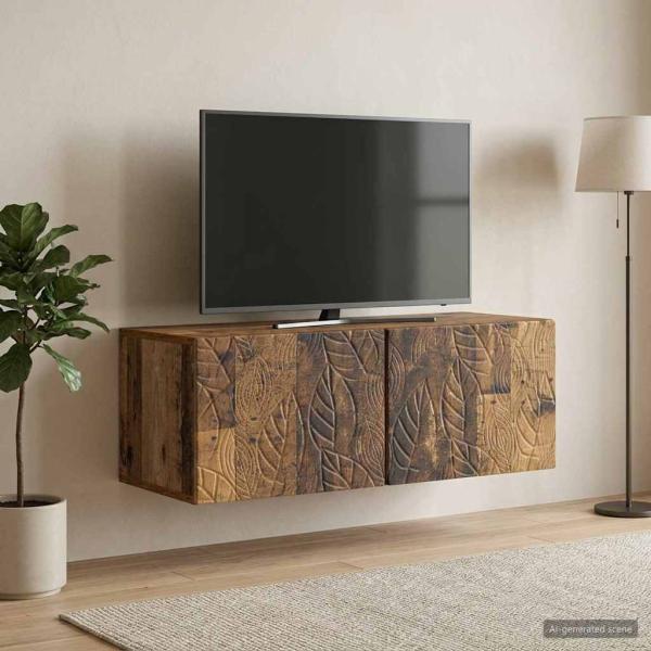 ARDEBO.de - Wandmontierter TV-Schrank 78,5 x 41 x 30 cm Altholz