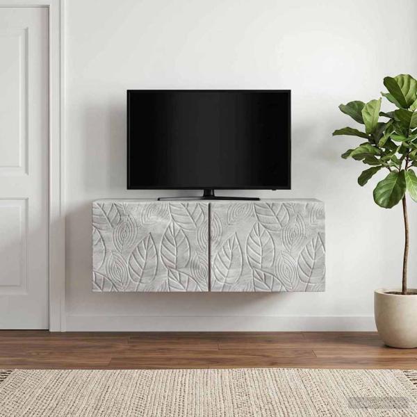ARDEBO.de - Wandmontierter TV-Schrank 98 x 41 x 30 cm Betongrau