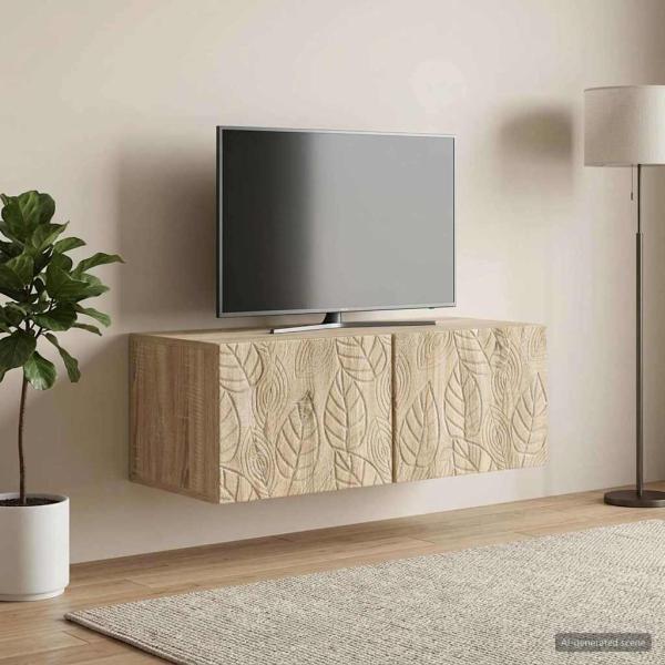 ARDEBO.de - Wandmontierter TV-Schrank 59,5 x 31 cm Sonoma-Eiche