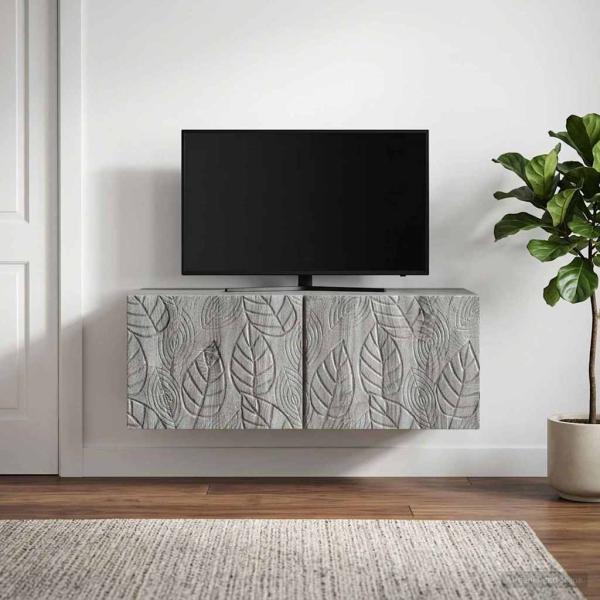 Wandmontierter TV-Schrank 59,5 x 31 cm Grau Sonoma