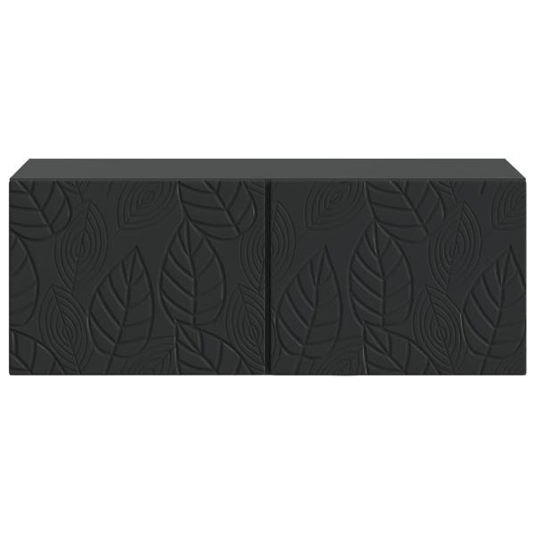 Wandmontierter TV-Schrank 98 x 31 cm Schwarz Holzwerkstoff