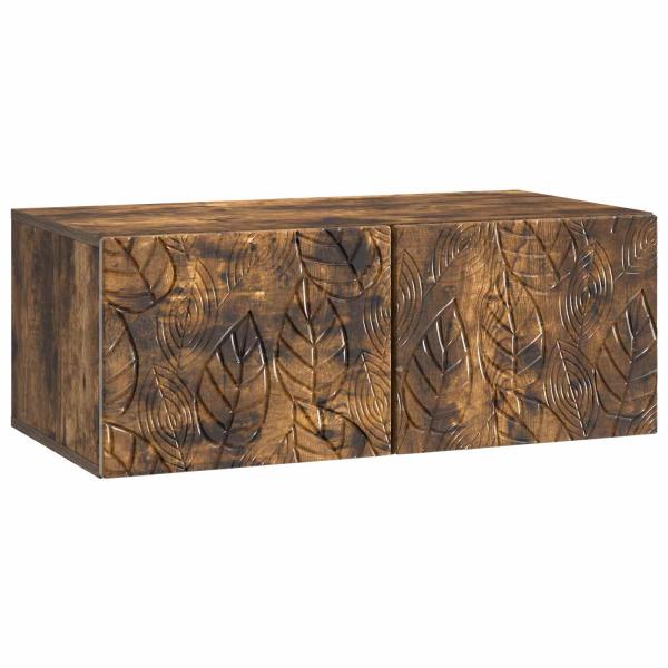Wandmontierter TV-Schrank 98 x 31 cm Geräucherte Eiche