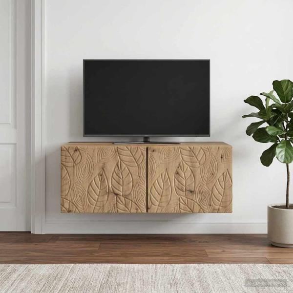Wandmontierter TV-Schrank 98 x 31 cm Artisan-Eiche