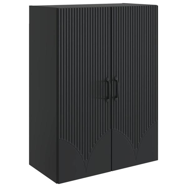 Wandschrank 66 x 34,5 x 90 cm Holzwerkstoff Schwarz