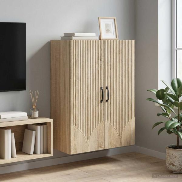 ARDEBO.de - Wandschrank 66 x 34,5 x 90 cm Holzwerkstoff Sonoma-Eiche