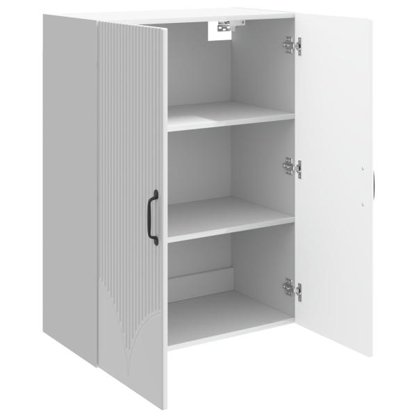 Wandschrank 66 x 34,5 x 90 cm Holzwerkstoff Hochglanz Weiß