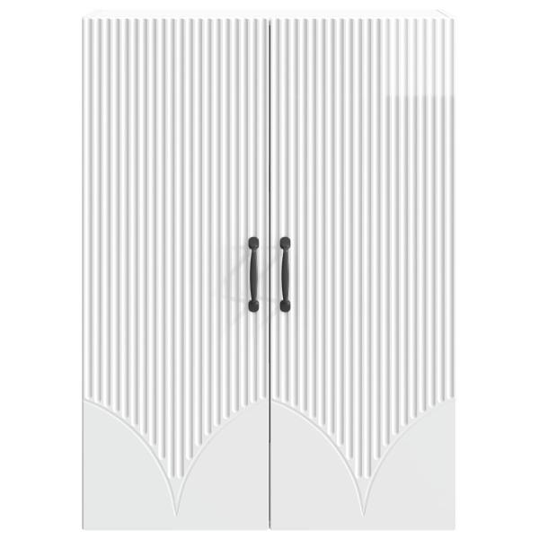 Wandschrank 66 x 34,5 x 90 cm Holzwerkstoff Hochglanz Weiß