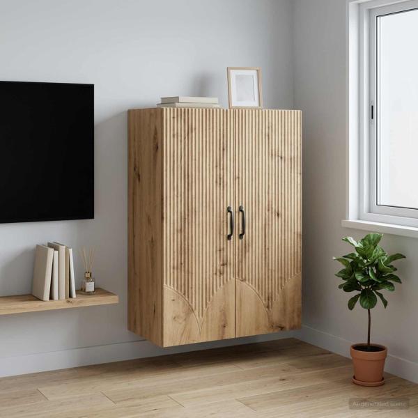 ARDEBO.de - Wandschrank 66 x 34,5 x 90 cm Holzwerkstoff Artisan-Eiche