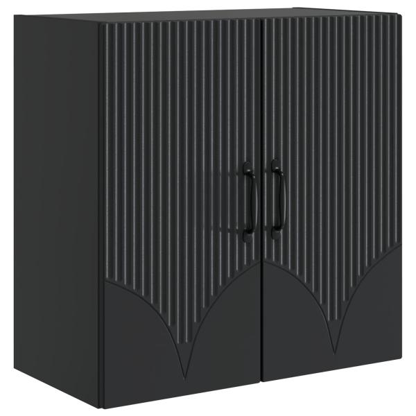 Wandschrank 59 x 31 x 60 cm Holzwerkstoff Schwarz