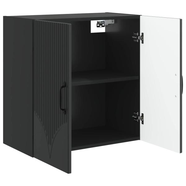 Wandschrank 59 x 31 x 60 cm Holzwerkstoff Schwarz