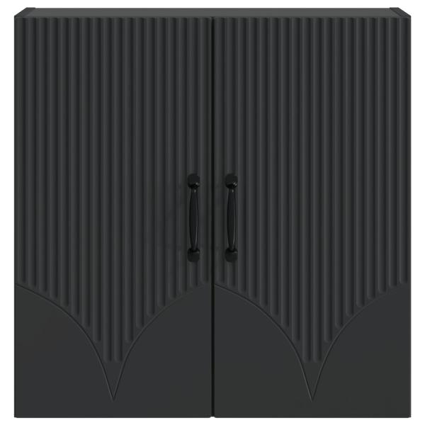 Wandschrank 59 x 31 x 60 cm Holzwerkstoff Schwarz