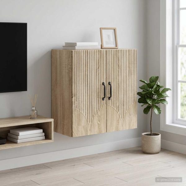 ARDEBO.de - Wandschrank 59 x 31 x 60 cm Holzwerkstoff Sonoma-Eiche
