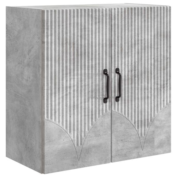 Wandschrank 59 x 31 x 60 cm Holzwerkstoff Betongrau