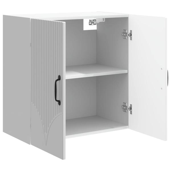 Wandschrank 59 x 31 x 60 cm Holzwerkstoff Hochglanz Weiß