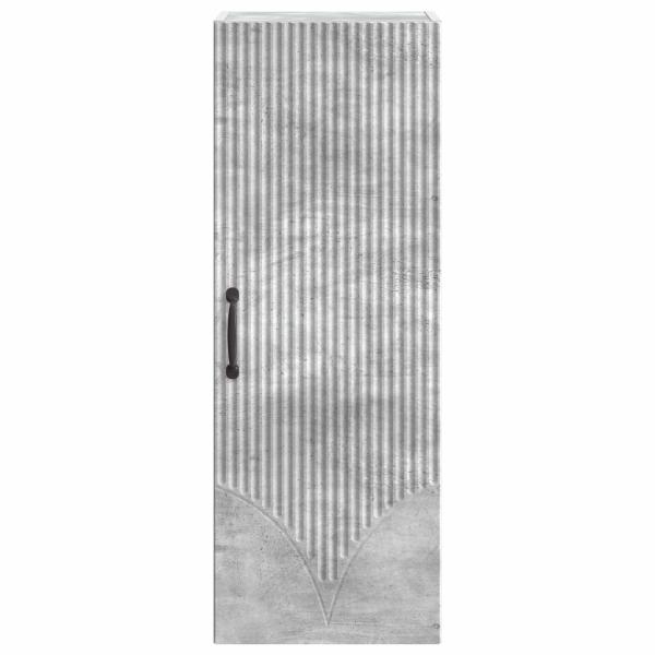 Wandschrank 33 x 34,5 x 90 cm Holzwerkstoff Betongrau