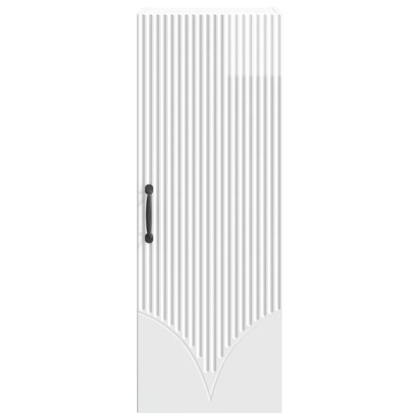 Wandschrank 33 x 34,5 x 90 cm Holzwerkstoff Hochglanz Weiß