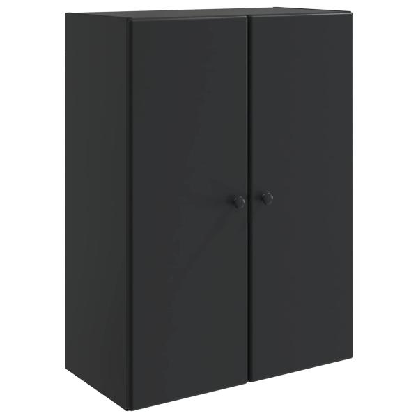 Wandschrank 66 x 34,5 x 90 cm Holzwerkstoff Schwarz