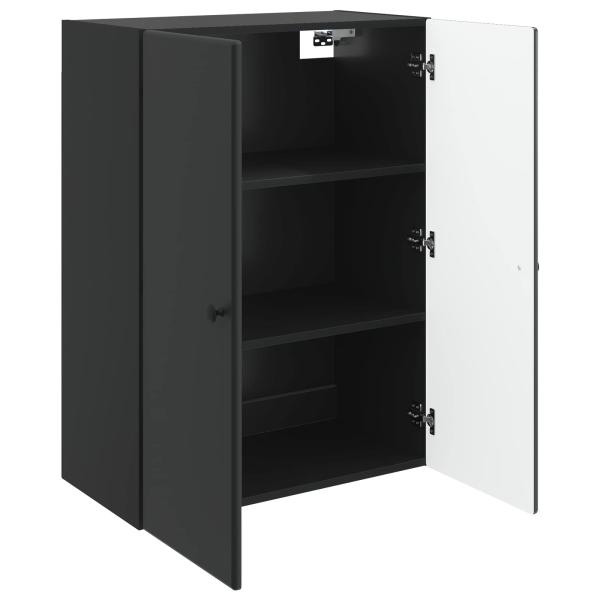 Wandschrank 66 x 34,5 x 90 cm Holzwerkstoff Schwarz
