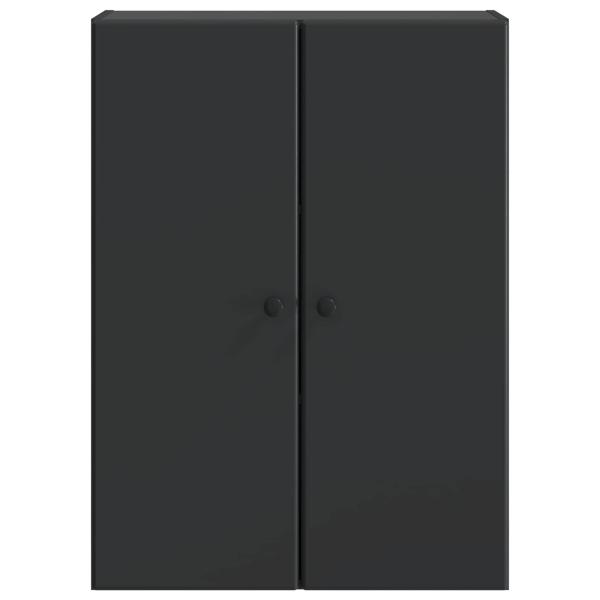 Wandschrank 66 x 34,5 x 90 cm Holzwerkstoff Schwarz