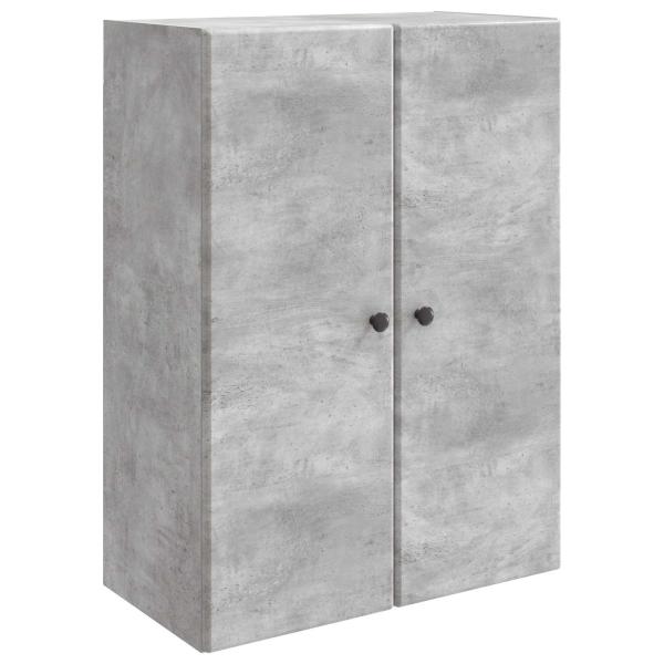 Wandschrank 66 x 34,5 x 90 cm Holzwerkstoff Betongrau