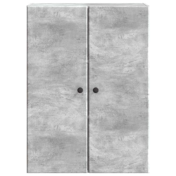 Wandschrank 66 x 34,5 x 90 cm Holzwerkstoff Betongrau