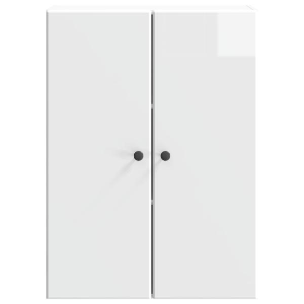 Wandschrank 66 x 34,5 x 90 cm Holzwerkstoff Hochglanz Weiß