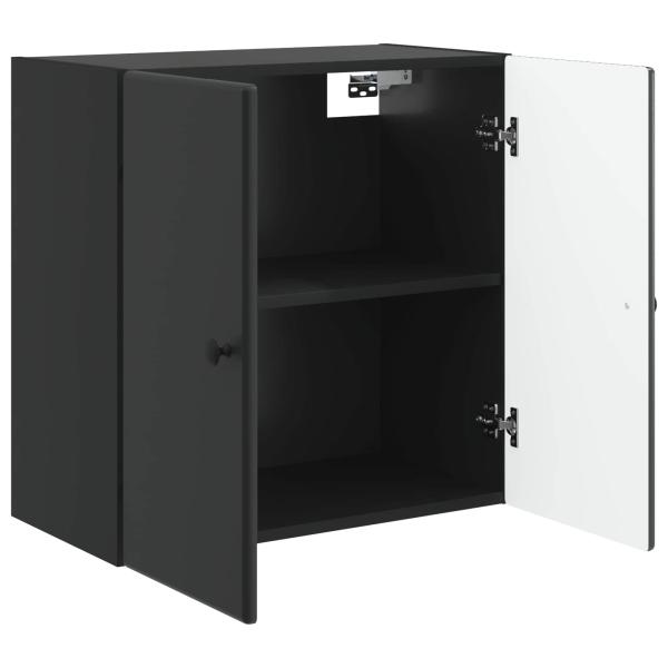 Wandschrank 59 x 31 x 60 cm Holzwerkstoff Schwarz