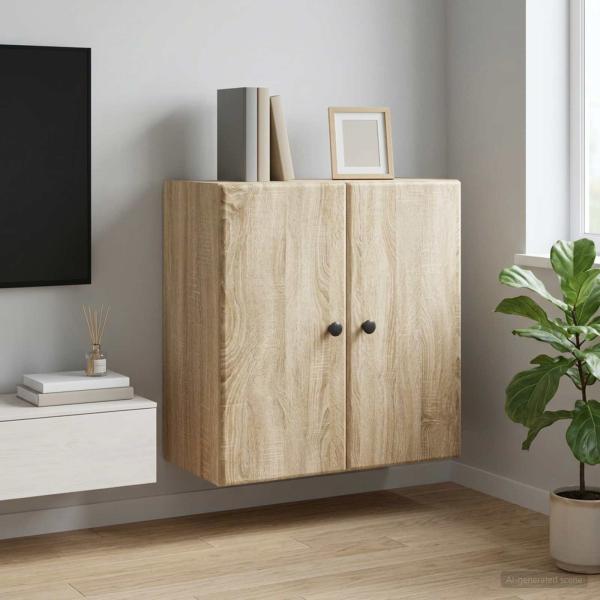 ARDEBO.de - Wandschrank 59 x 31 x 60 cm Holzwerkstoff Sonoma-Eiche