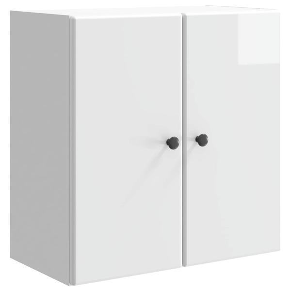 Wandschrank 59 x 31 x 60 cm Holzwerkstoff Hochglanz Weiß